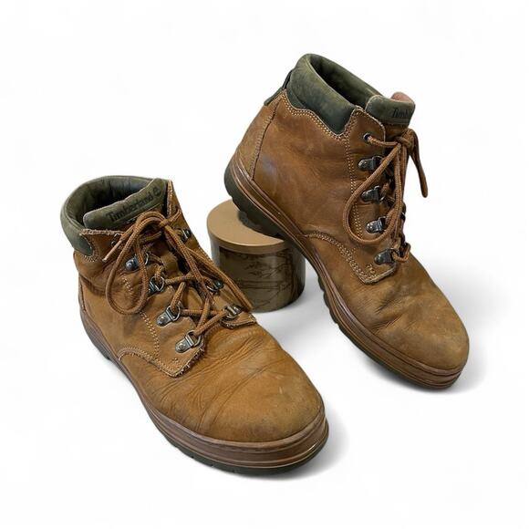 Vintage Timberland Men's Hiking Boot Size 10.5M Brown Ankle Boots Camping-69056 - Picture 1 of 14